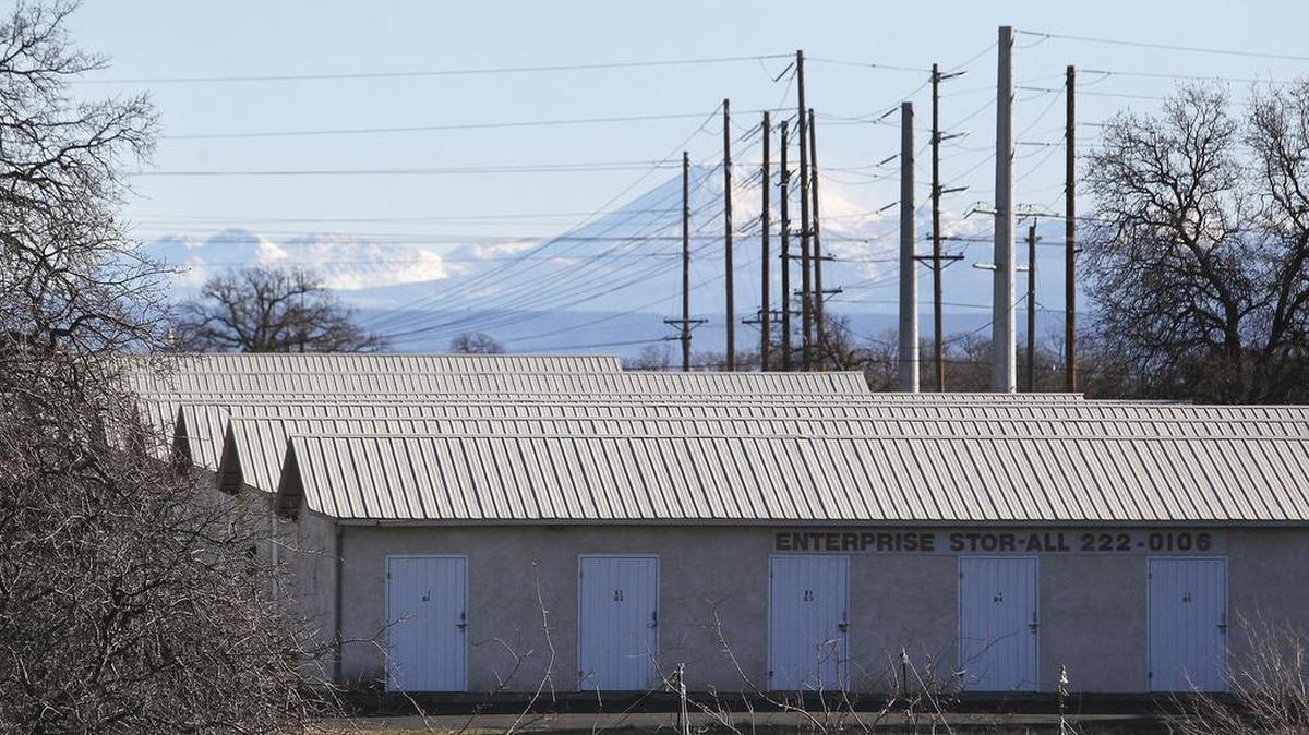 A commercial storage unit facility is shown Tuesday, Dec. 15, 2015, where two children were found dead in Redding. Autopsies were performed Wednesday on for the 3-year-old girl and 6-year-old boy.