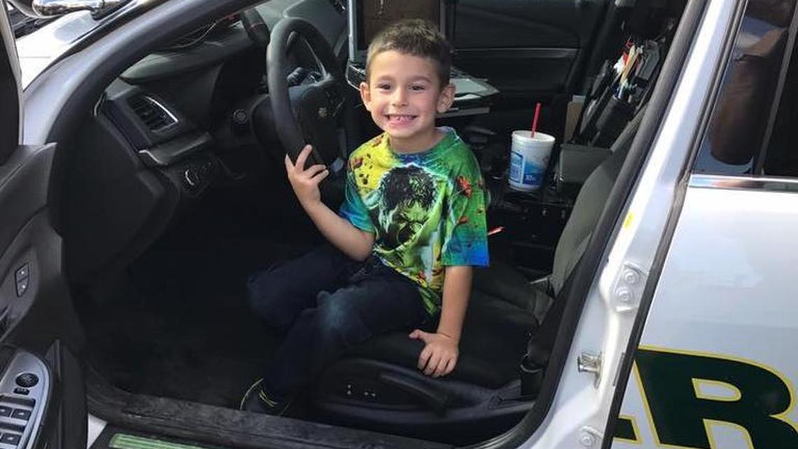 Billy Nolin, 5, said he called 911 on Thanksgiving because he wanted deputies “to have cheesecake with us.”