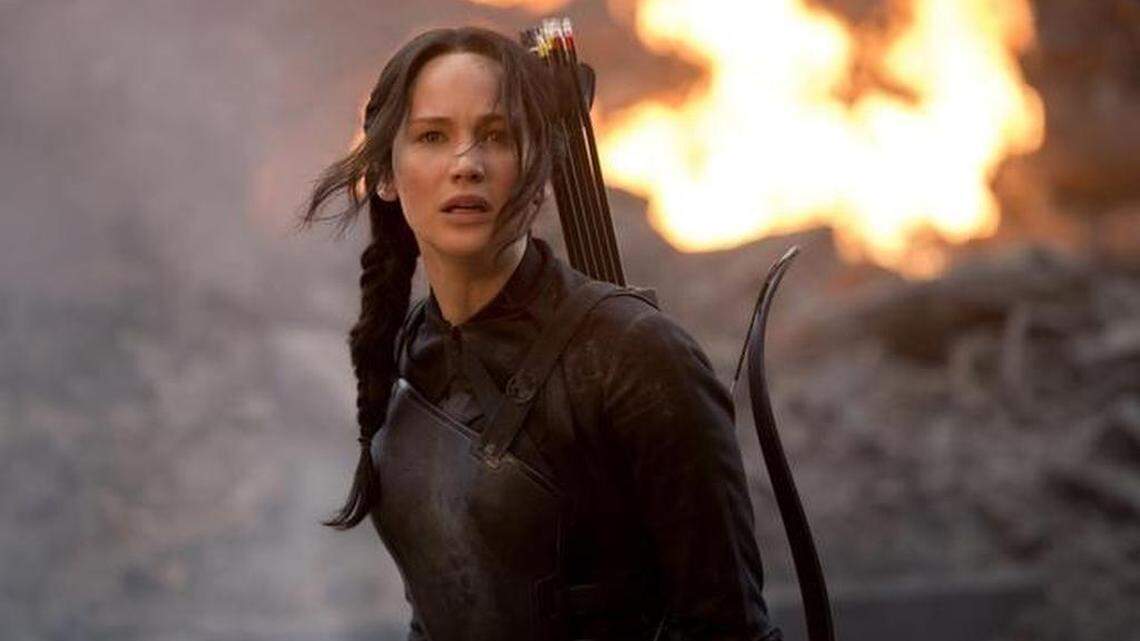 Jennifer Lawrence stars as Katniss Everdeen in “The Hunger Games: Mockingjay Part 1.” One USC English class asks students to read – or re-read – “The Hunger Games” trilogy with an analytical eye.