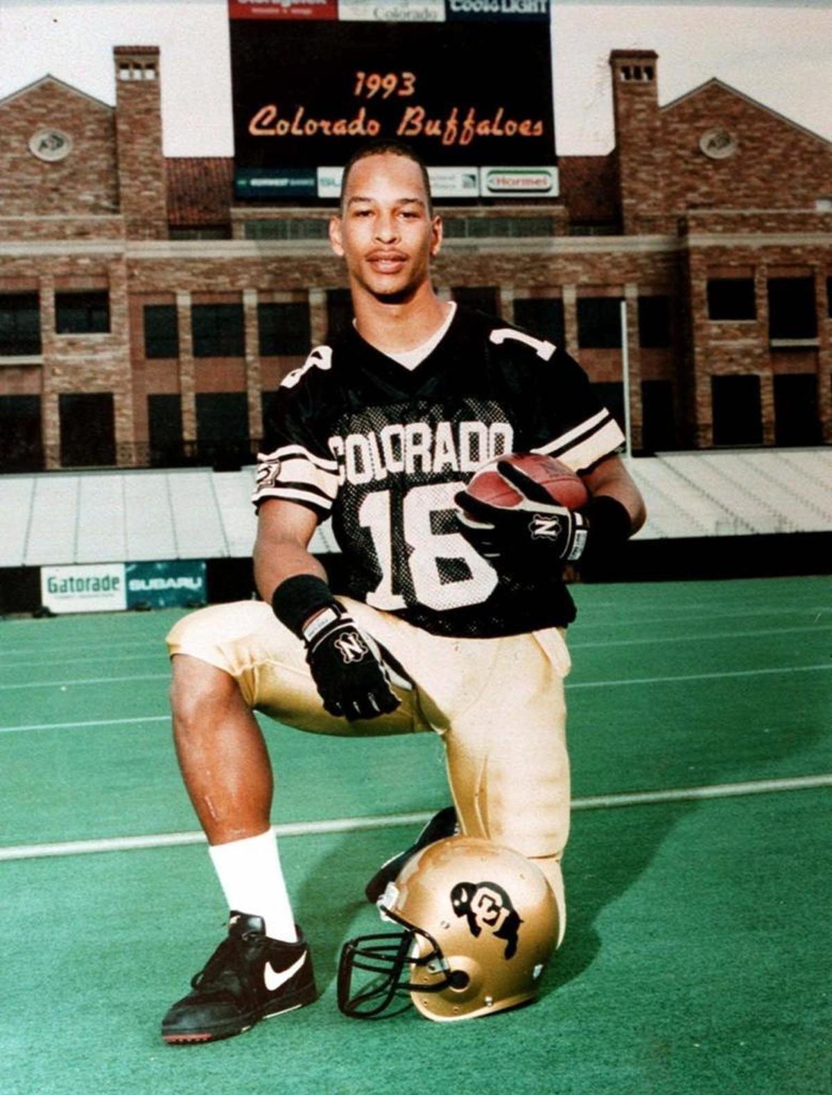 In 1993, Rae Carruth posed for this picture at the University of Colorado. One of Carruth’s former assistant coaches, Jon Embree, said Carruth didn’t smoke, drink or get in trouble while at the school -- which is why Embree was so shocked at Carruth’s arrest.