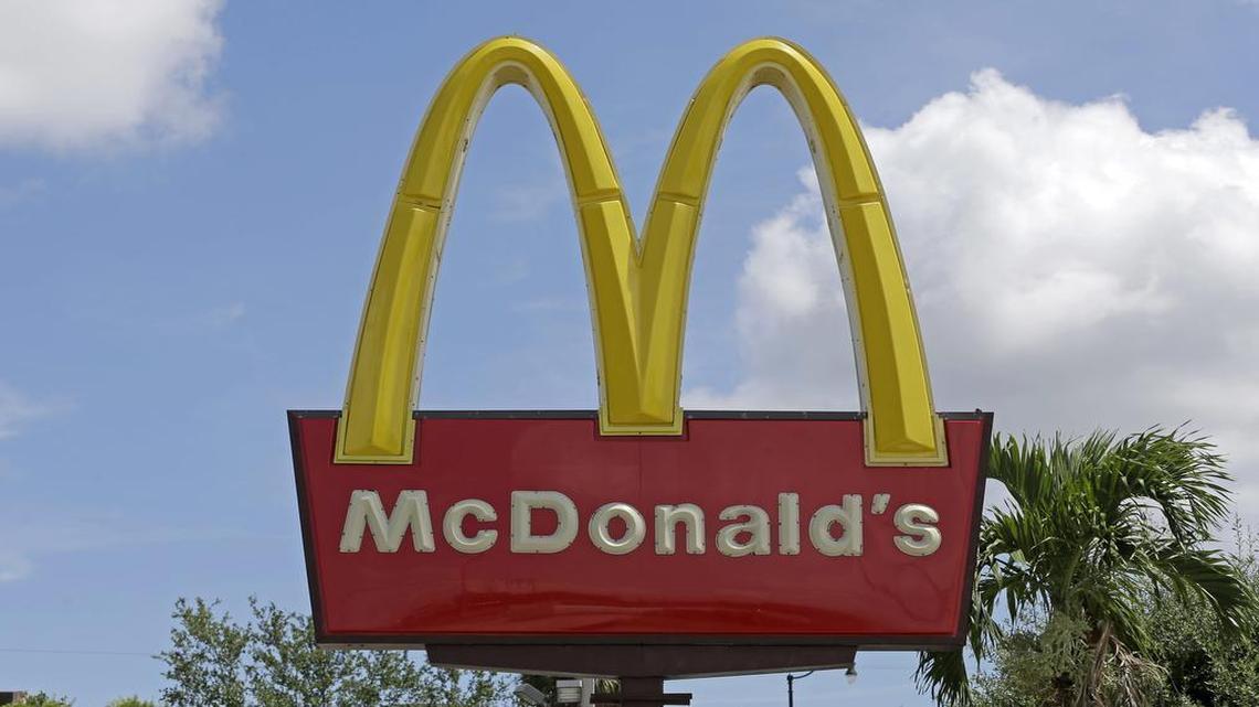 Sign at a McDonald's restaurant in Miami. The summer job has been a rite of passage for previous generations and McDonald’s has been the first job many people held.