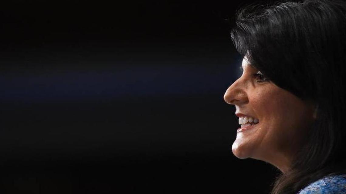 Gov. Nikki Haley of South Carolina speaks at the National Press Club in Washington, D.C. on Sept. 2, 2015.