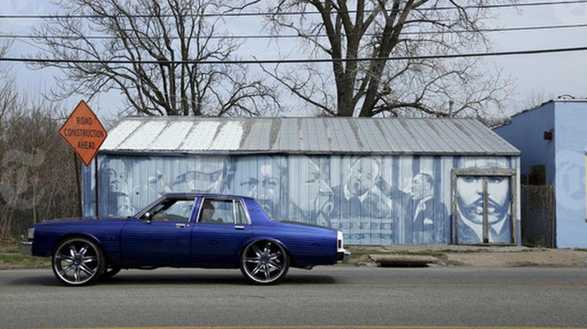 A mural of Dr. Martin Luther King, Jr. on Prospect Avenue in Kansas City’s East Side. Residents objected to a proposal to rename Prospect Avenue after Dr. King.