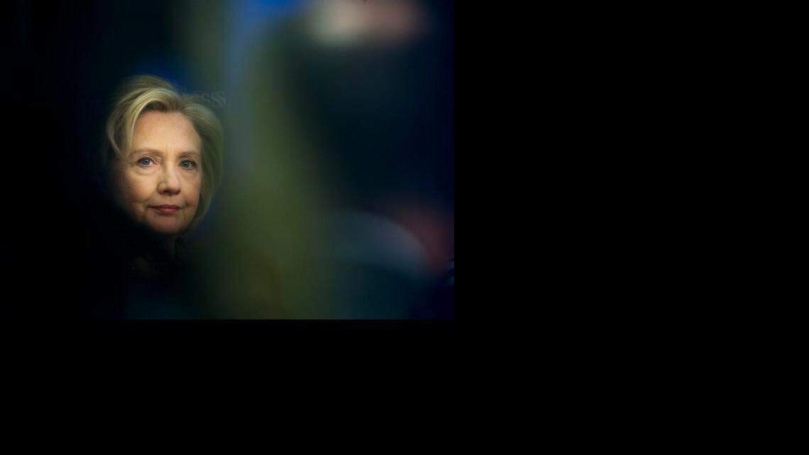 
Former Secretary of State Hillary Rodham Clinton, at an event hosted by the Center for American Progress (CAP) and the America Federation of State, County and Municipal Employees (AFSCME), in Washington, March 23, 2015. 
