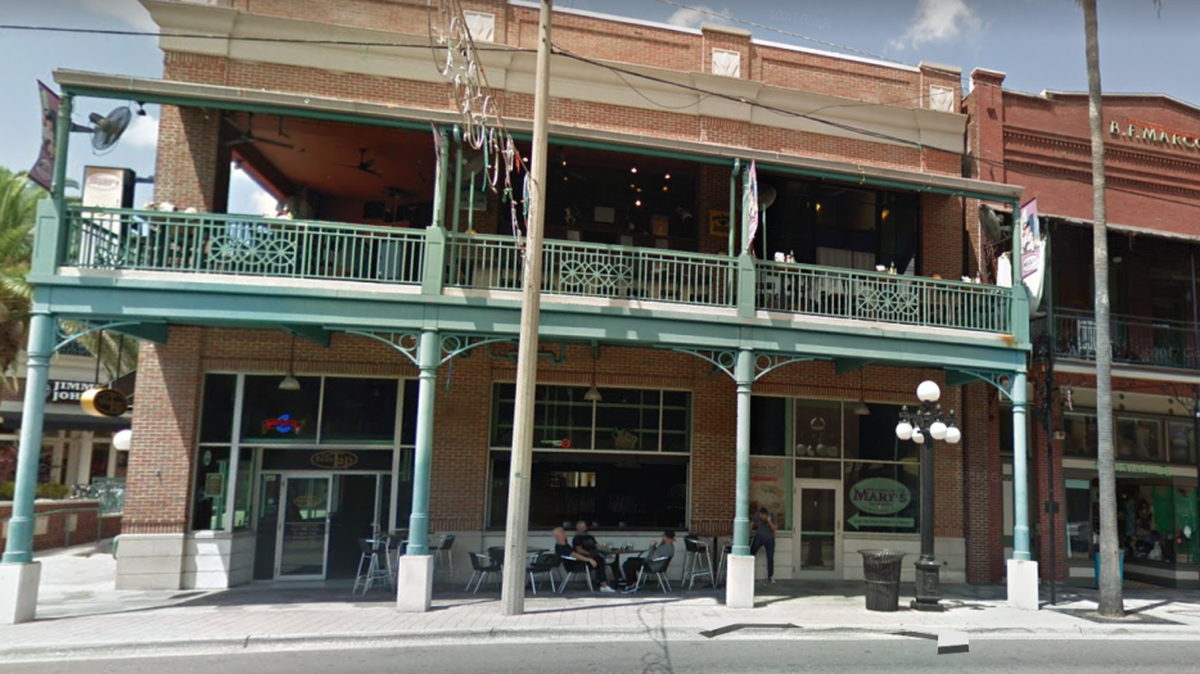 The outside of Hamburger Mary’s in Tampa Bay, Florida, where a woman alleges a drag queen injured her.