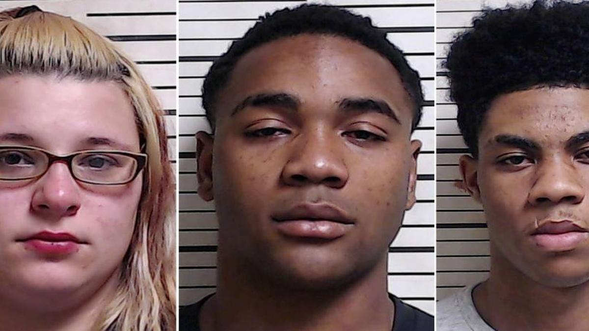 From left, Haleigh Hudson, Ezzie Johnson, Kadari Booker