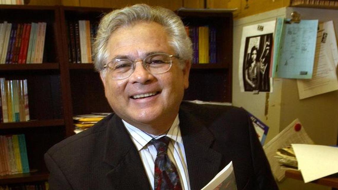 Publisher Nicolás Kanellos, shown in 2003, says the “Mexican American Heritage” book “appears to be blatant opportunism from certain people to make money and/or to water down the real Mexican American history.”