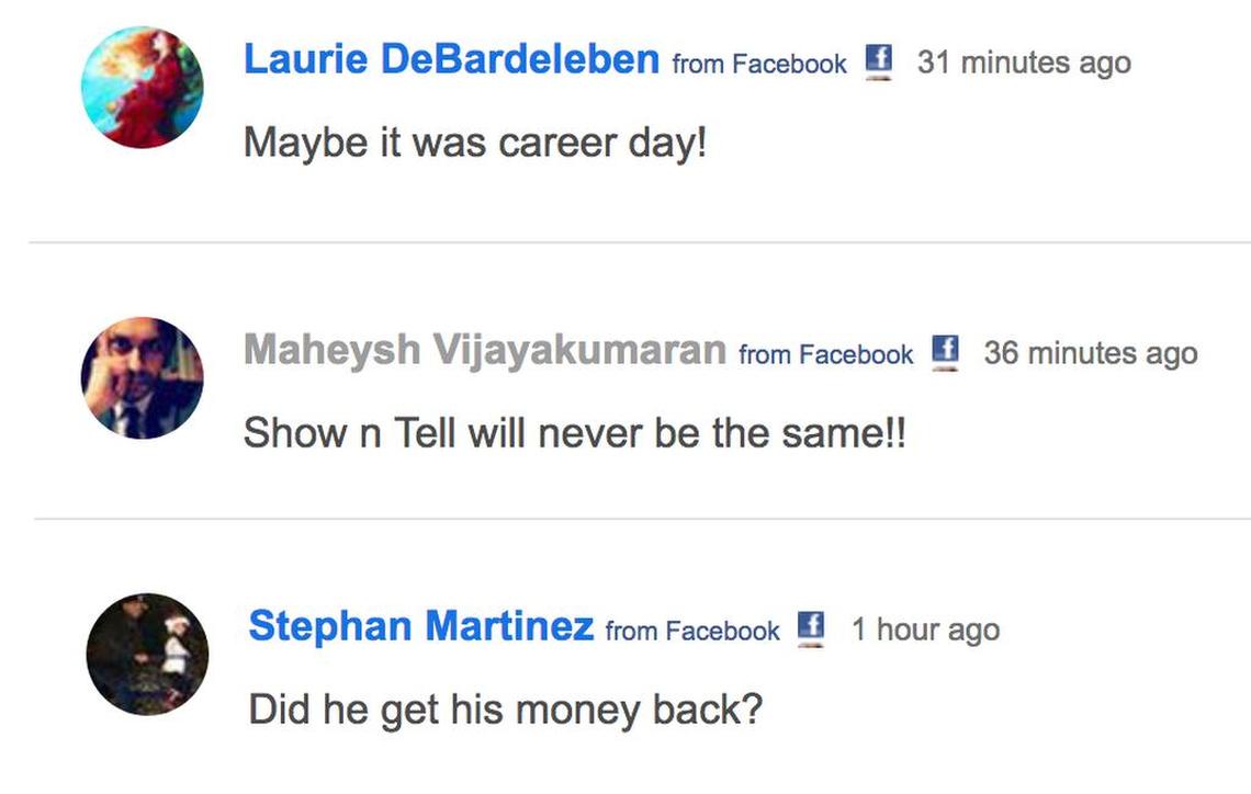 Some readers of the story on Statesman.com noted the humor in the situation.