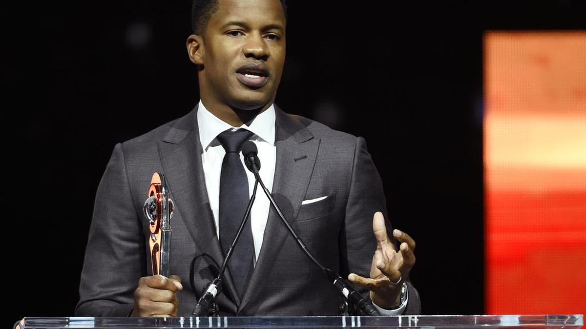Nate Parker, director of the upcoming film “The Birth of a Nation,” accepts the Breakthrough Director of the Year award during the CinemaCon 2016 Big Screen Achievement Awards in Las Vegas on April 14.