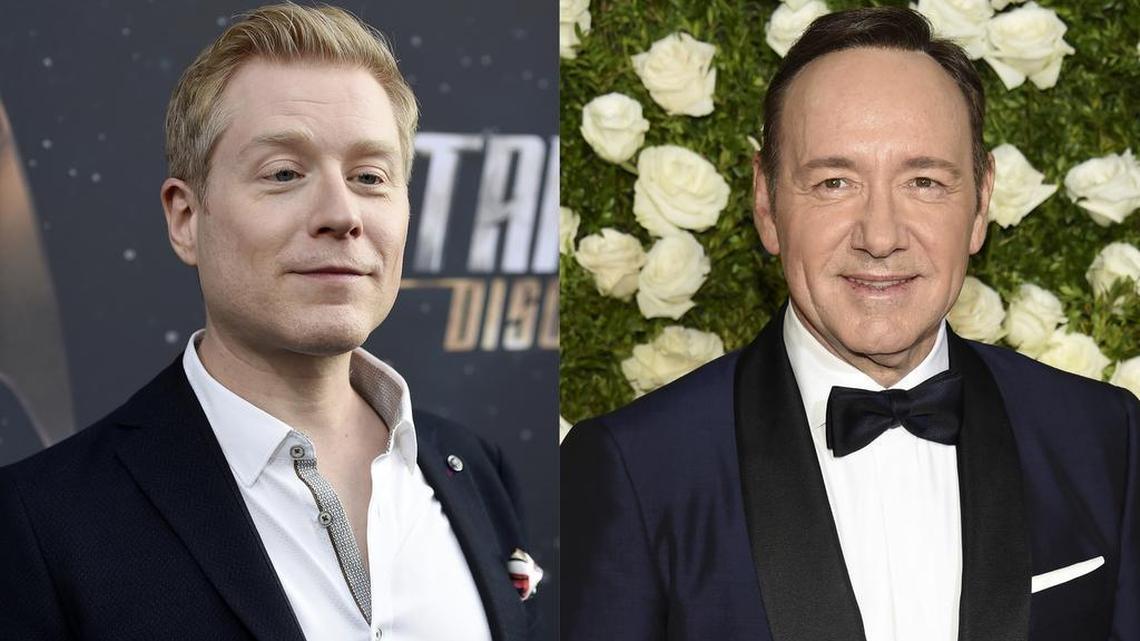 Anthony Rapp, left, told. BuzzFeed that he was 14 when Kevin Spacey, right, made sexual advances on him. Spacey posted on Twitter that he does not remember the encounter but apologizes for the behavior.
