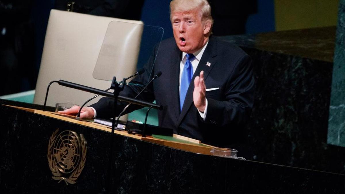 President Donald Trump speaks to the United Nations General Assembly, Tuesday, Sept. 19, 2017, in New York.