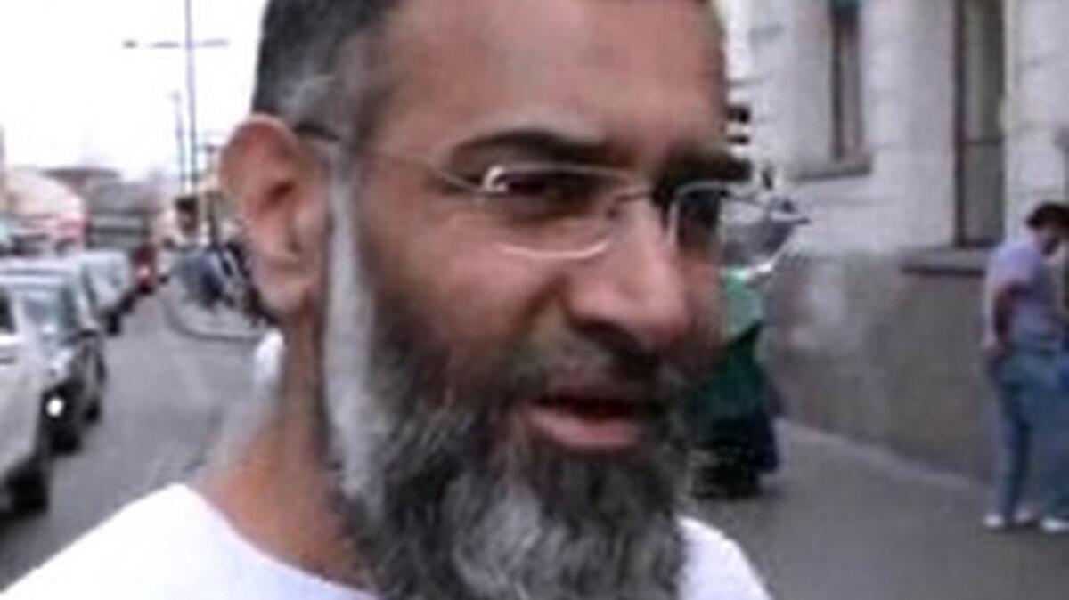 
Anjem Choudary was charged by British authorities Wednesday, Aug. 5, 2015, with inciting support for Islamic State.
