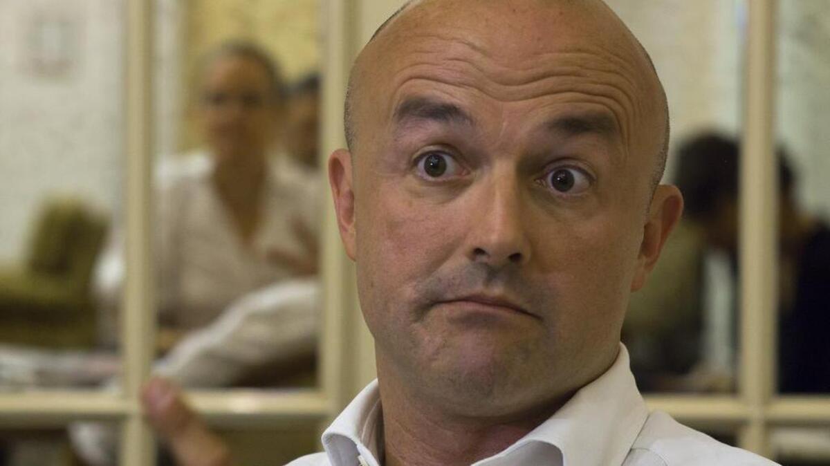 Gianluigi Nuzzi, the investigative journalist who published a book of leaked papal documents, is pictured during an interview with The Associate Press on May 30, 2012, in Rome.