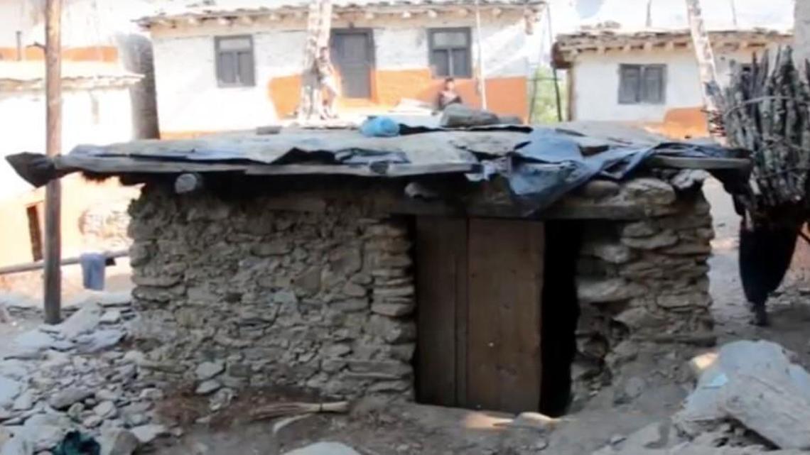 A hut in a Nepal village where a woman would be banished during the days of her menstruation.