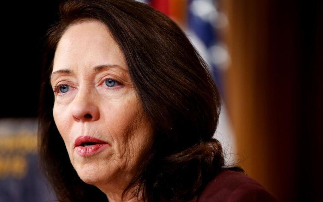 Sen. Maria Cantwell, D-Wash. speaks during a news conference on Capitol Hill in Washington, on March 25, 2015.