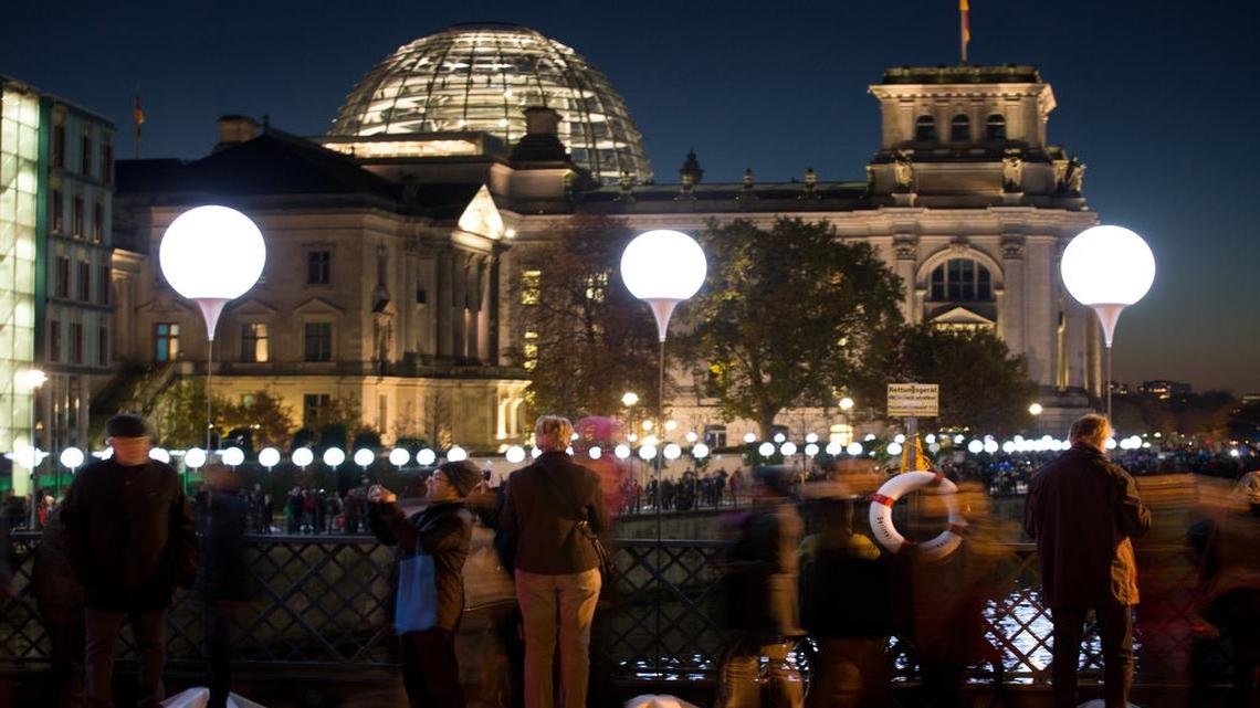 Two tourists are accused of making a Nazi salute outside the Reichstag, seat of the lower house of Parliament in Germany, pictured here in 2014.