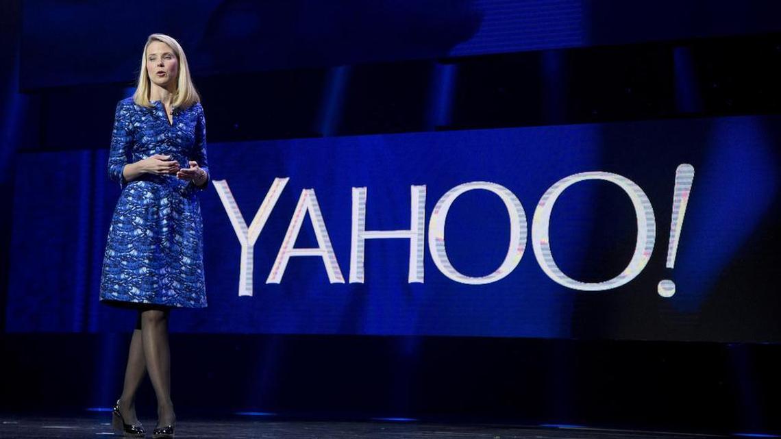 In this Jan. 7, 2014, file photo, Yahoo president and CEO Marissa Mayer speaks during the International Consumer Electronics Show in Las Vegas. Yahoo reports financial earnings on Tuesday, Feb. 2, 2016.