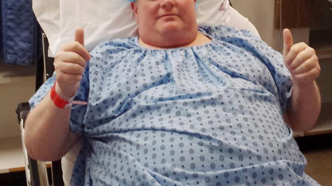 Monday, May 11, 2015 photo provided by Dan Jacobs, former Toronto Mayor Rob Ford gives a thumbs up before surgery in Toronto, to remove a cancerous tumor from his abdomen. In October 2015, doctors also discovered two cancerous growths on his bladder. He had been in the hospital since late February.