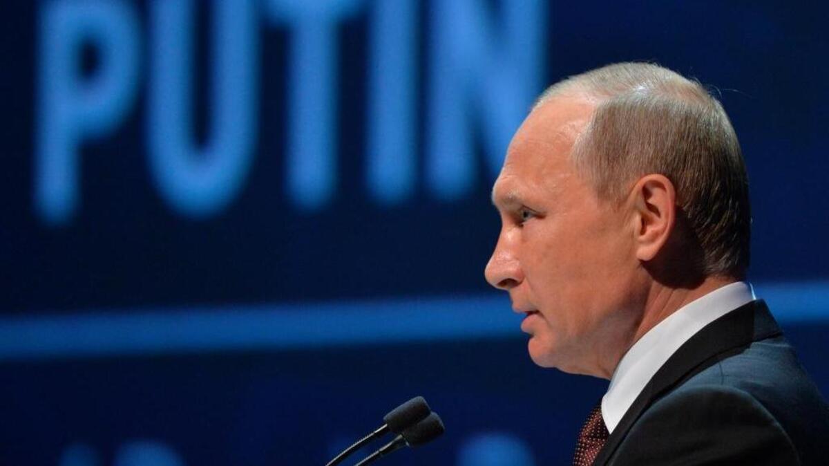 Russian President Vladimir Putin appeared Monday, Oct. 10, 2016, at the World Energy Congress in Istanbul. His appearance came as a news report tied Russian hackers thought to be linked to the Russian government to a hacking attempt that nearly destroyed a French TV station.