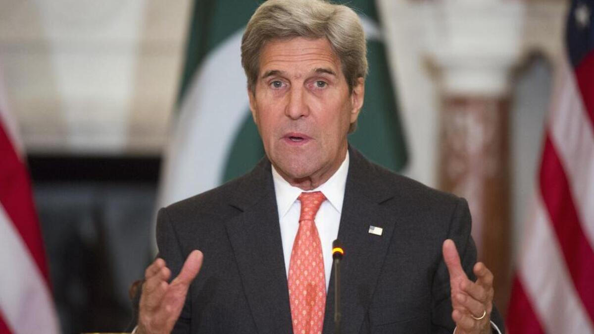 Secretary of State John Kerry speaks Monday in Washington, D.C. Kerry has canceled a planned trip to Cuba in a dispute over human rights and plans to meet Cuban dissidents.