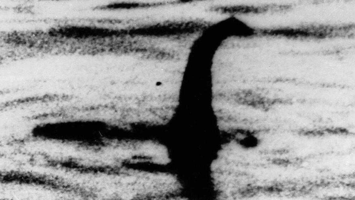 The shadowy shape of what some people say is the Loch Ness monster in Scotland is shown in this undated file photo. An underwater robot exploring Loch Ness discovered a dark, monster-shaped mass in its depths, but instead of Nessie, it was a movie prop left over from a 1970 film.