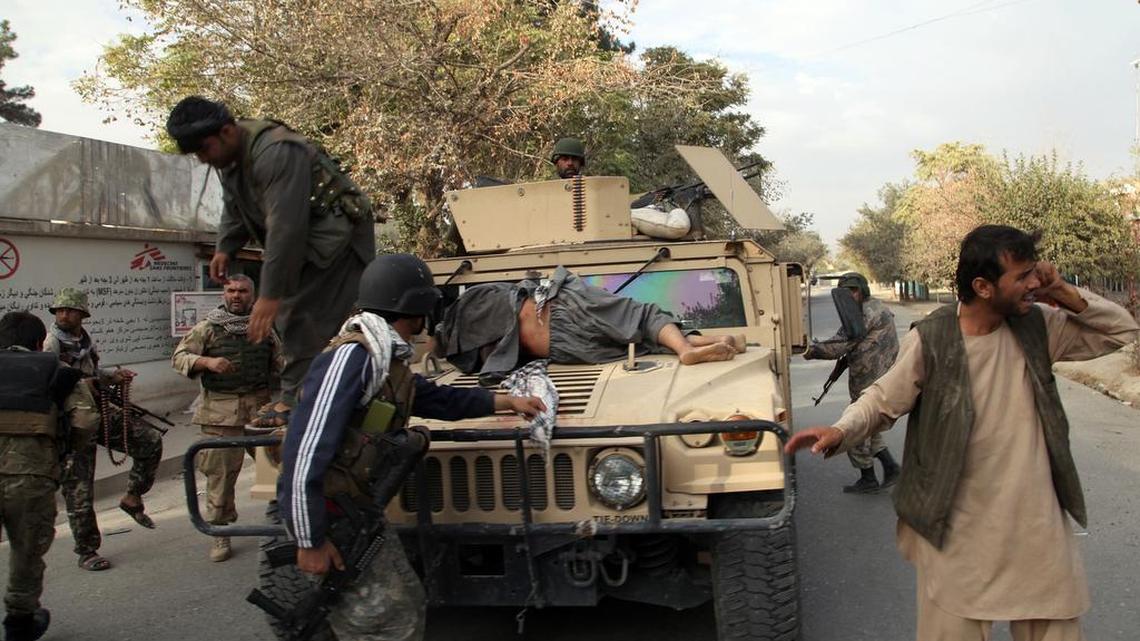 
Fighting was still raging Saturday in Kunduz, Afghanistan, as Afghan security forces routed the last of the Taliban fighters who’d overrun the city on Monday. A U.S. bombing strike on a Doctors Without Borders hospital in the city killed 19 people during the fighting.
