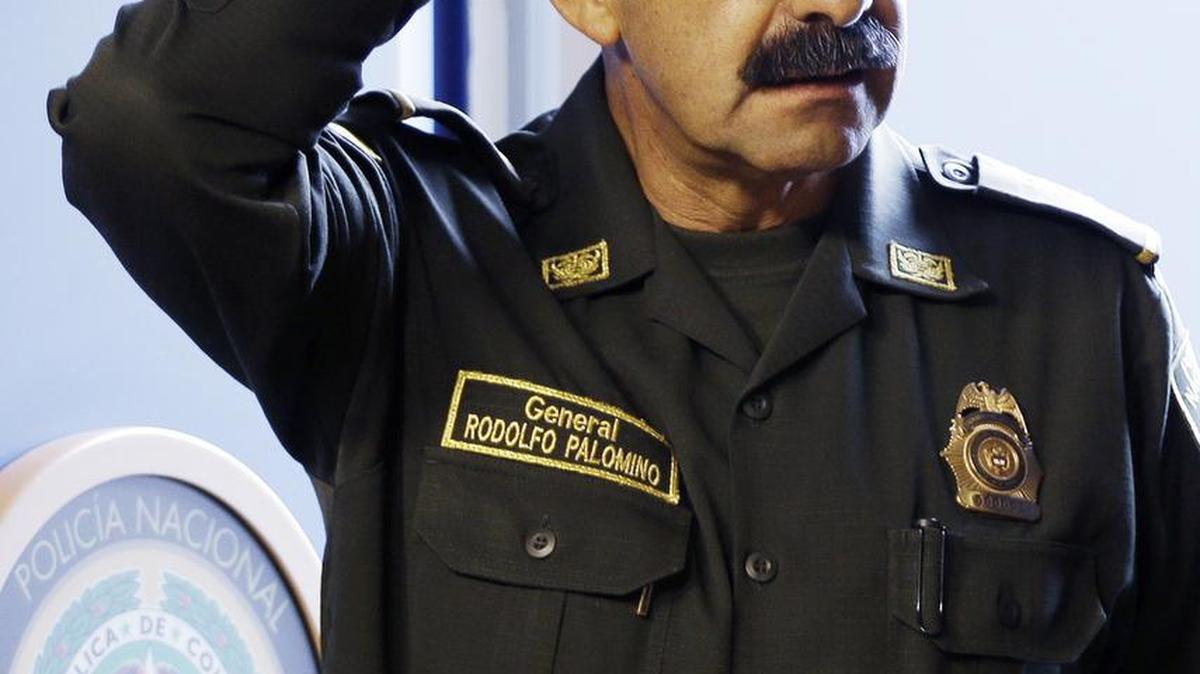 Colombia's Police Chief Gen. Rodolfo Palomino, shown in August, resigned Wednesday, one day after Colombia’s inspector general opened an administrative probe into accusations of illegal enrichment and sexual misconduct with young cadets, which first surfaced in the media late last year.