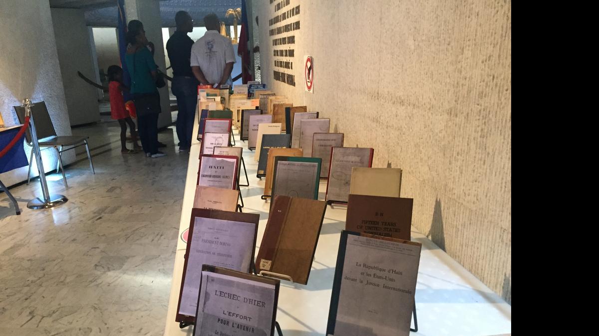 
More than four dozen books about the 19-year U.S. occupation of Haiti are on display in the national pantheon museum, MUPANAH, in Port-au-Prince as part of a month-long commemoration of the centenary.
