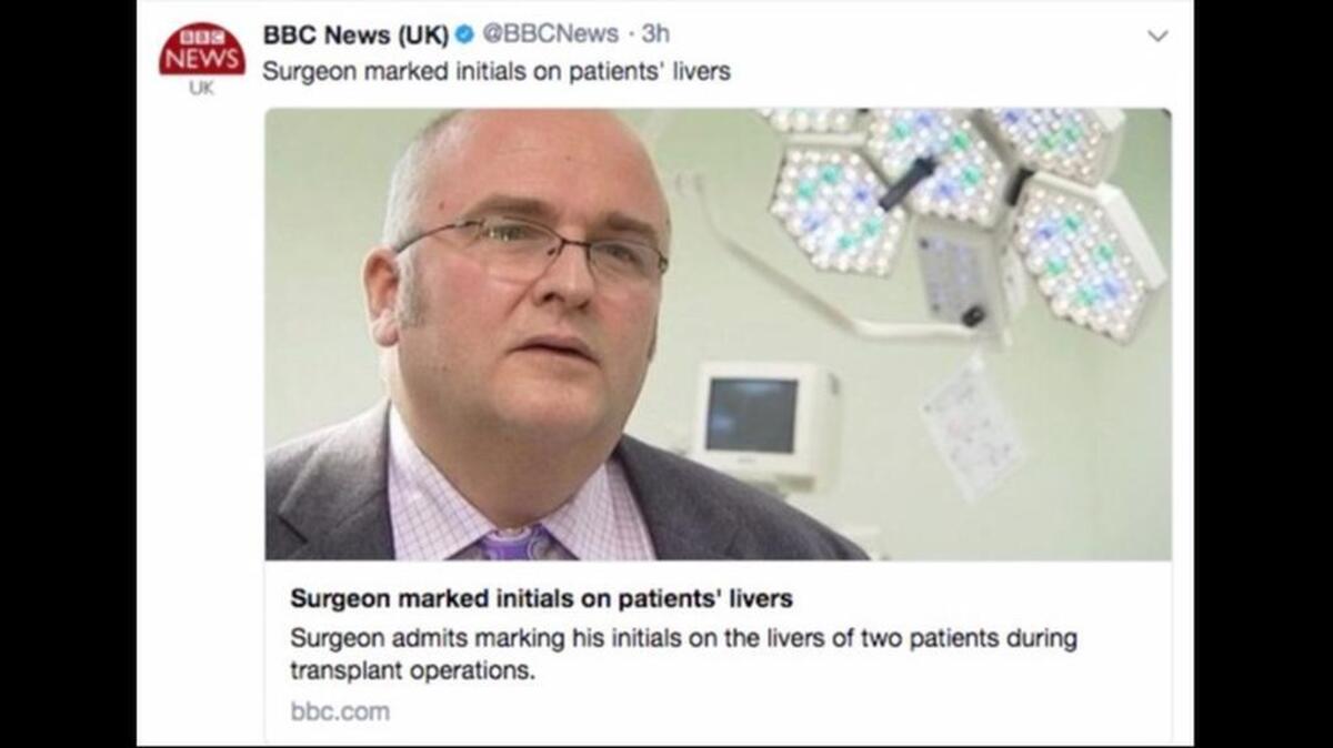 British surgeon Simon Bramhall pleaded guilty Wednesday, December 13, 2017, to two counts of assault.