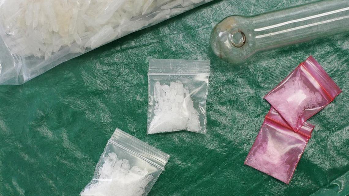 Two parents were arrested this week at the border for trying to smuggle methamphetamine. Pictured here are 2 pounds of methamphetamine that was seized by the Tarrant County narcotics unit in 2006.