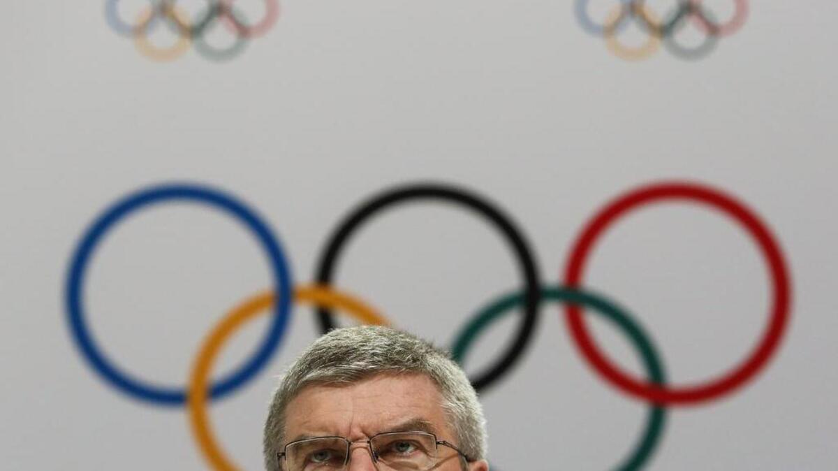 
International Olympic Committee President Thomas Bach, at a press conference in Kuala Lumpur, Malaysia, on Aug. 3, 2015.
