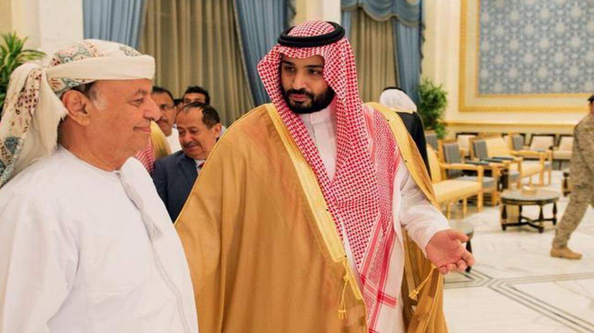 
In this photo provided by the Saudi Press Agency (SPA), Yemen’s President Abed Rabbo Mansour Hadi, left, walks with Saudi Defense Minister Mohammed bin Salman as he arrives in Riyadh, Saudi Arabia, Thursday, March 26, 2015. Yemen’s Shiite rebels, known as Houthis, have taken over Yemeni capital, Sanaa. Saudi airstrikes on Yemen continued for a second day Friday.
