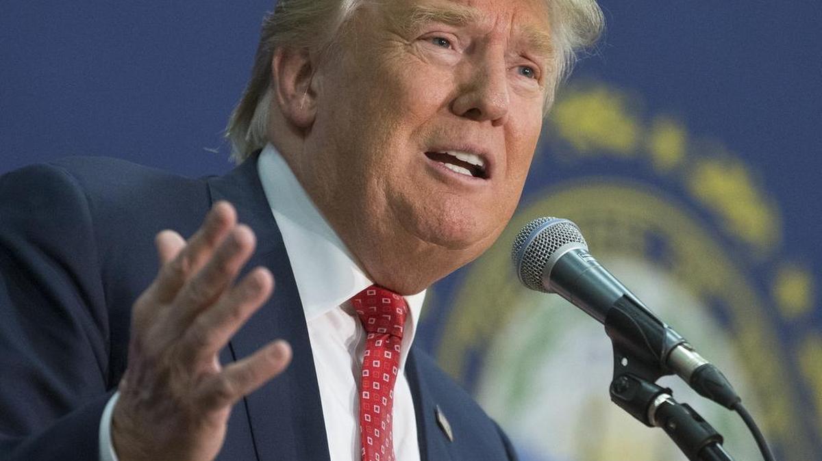The British Parliament did not ban Donald Trump, seen here speaking during a campaign stop at Concord High School on Monday, Jan. 18, 2016, in Concord, N.H.