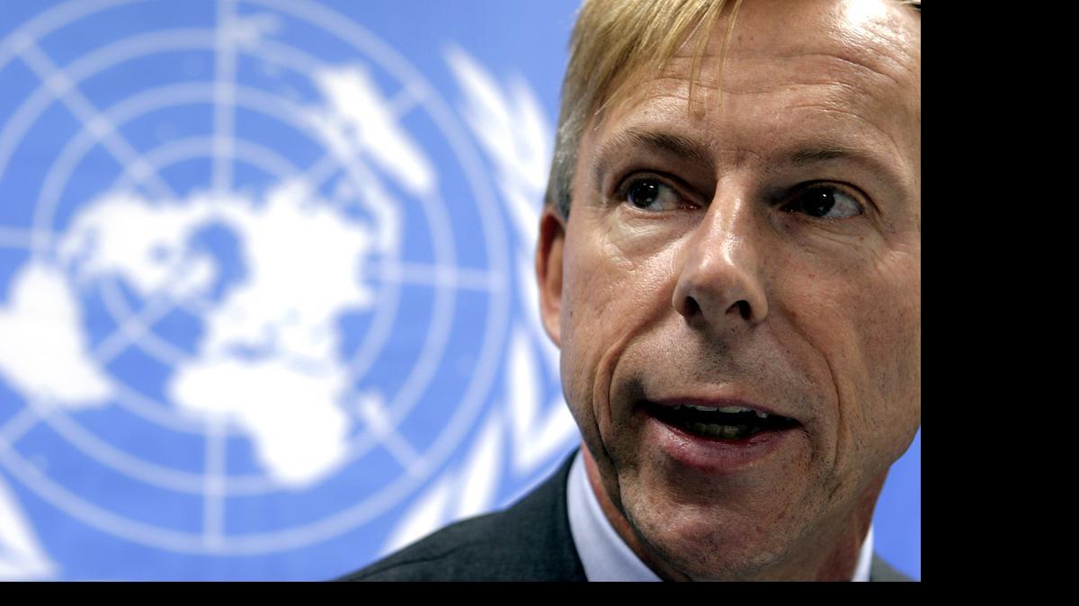 
In this Feb. 13, 2006, file photo, Anders Kompass, the U.N. High Commission for Human Rights representative in Guatemala, speaks with members of the media during a news conference in Guatemala City. For months, the U.N.’s top human rights officials knew about allegations of child sexual abuse by French soldiers in Central African Republic, collected by their own staff. But they didn’t follow up because they assumed French authorities were handling it. When the allegations were first publicly reported, part of the uproar was over the suspension of the Geneva-based U.N. human rights staffer who first informed French authorities, Kompass. 
