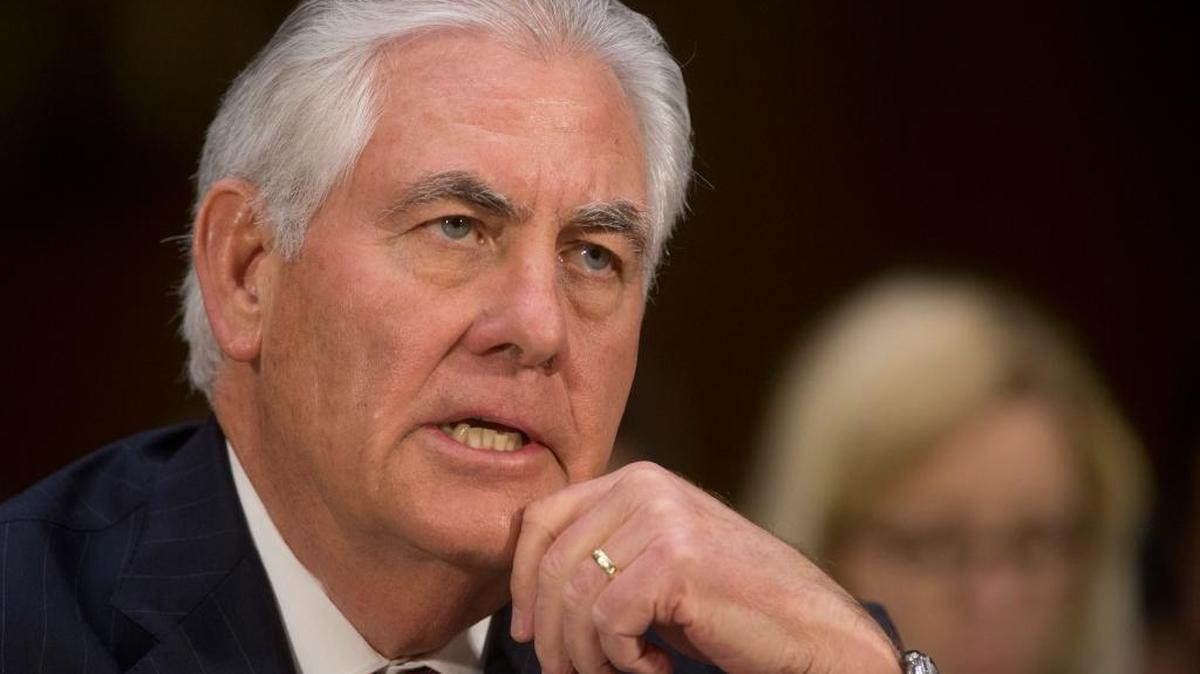 Donald Trump’s nominee to be Secretary of State, former Exxon Mobile CEO Rex Tillerson, testifies before the Senate Foreign Relations Committee in Washington on Wednesday, Jan. 11.