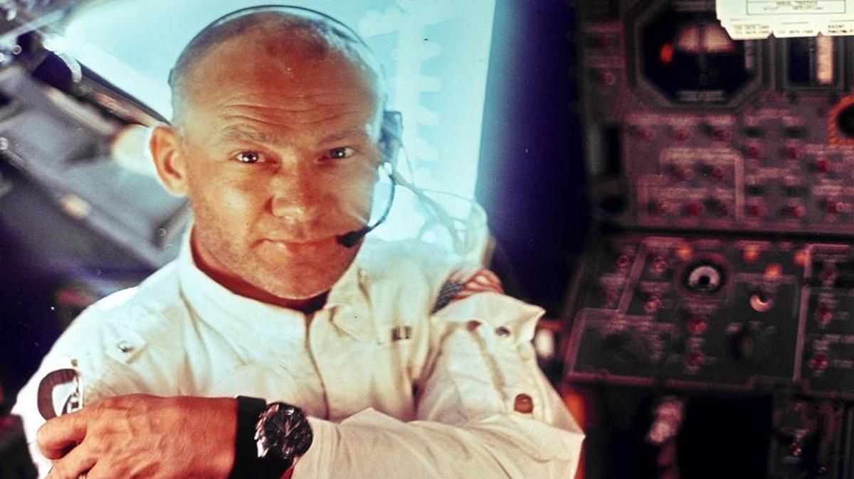 This interior view of the Apollo 11 Lunar Module shows Astronaut Edwin E. Aldrin, Jr., lunar module pilot, during the lunar landing mission. This picture was taken by Astronaut Neil A. Armstrong, commander, prior to the moon landing.