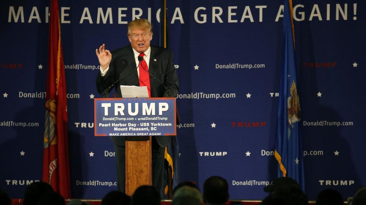 Donald Trump at a rally Monday in Mount Pleasant, S.C.