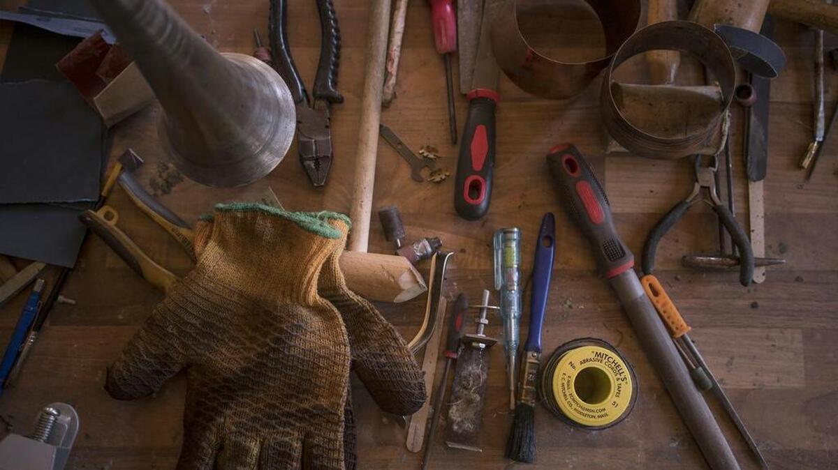 A tabletop in the workshop of Peter Holmes, a 76-year-old former aircraft engineer who is an expert on ancient music, and builds the instruments capable of playing it, at his home in London. Holmes is a central figure in the European Music Archaeology Project, or EMAP, a $4.6 million effort started in 2013 to recreate the sounds of the ancient world, and unveils the results of its work this year.
