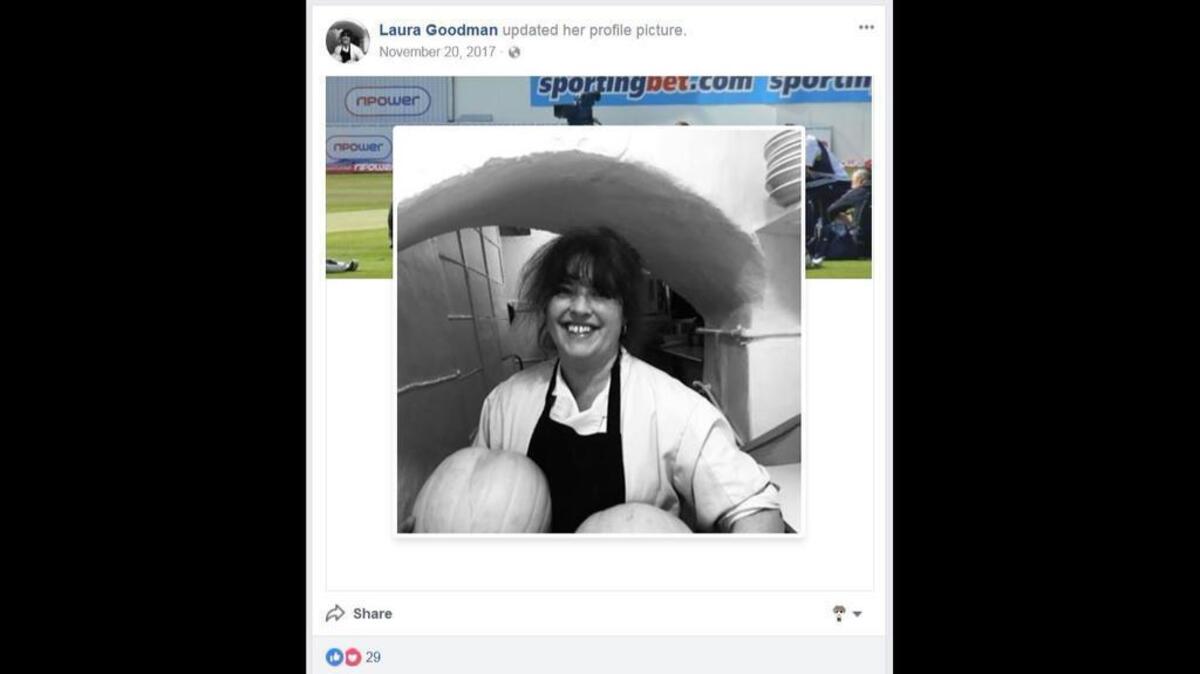 Laura Goodman has resigned as the chef of an English restaurant after Facebook comments suggesting she’d “spiked” a vegan’s meal with meat out of spite.