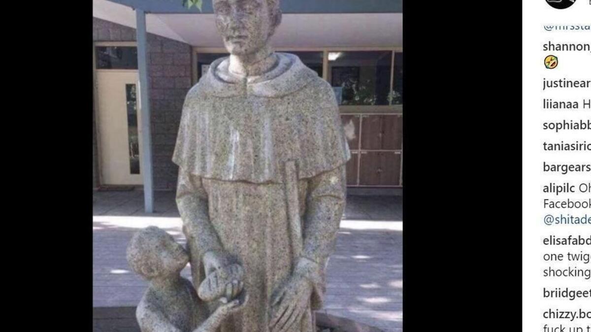 Blackfriars Priory School in Adelaide, Australia, says it will redesign a state after some pointed out that it had a sexually suggestive design.