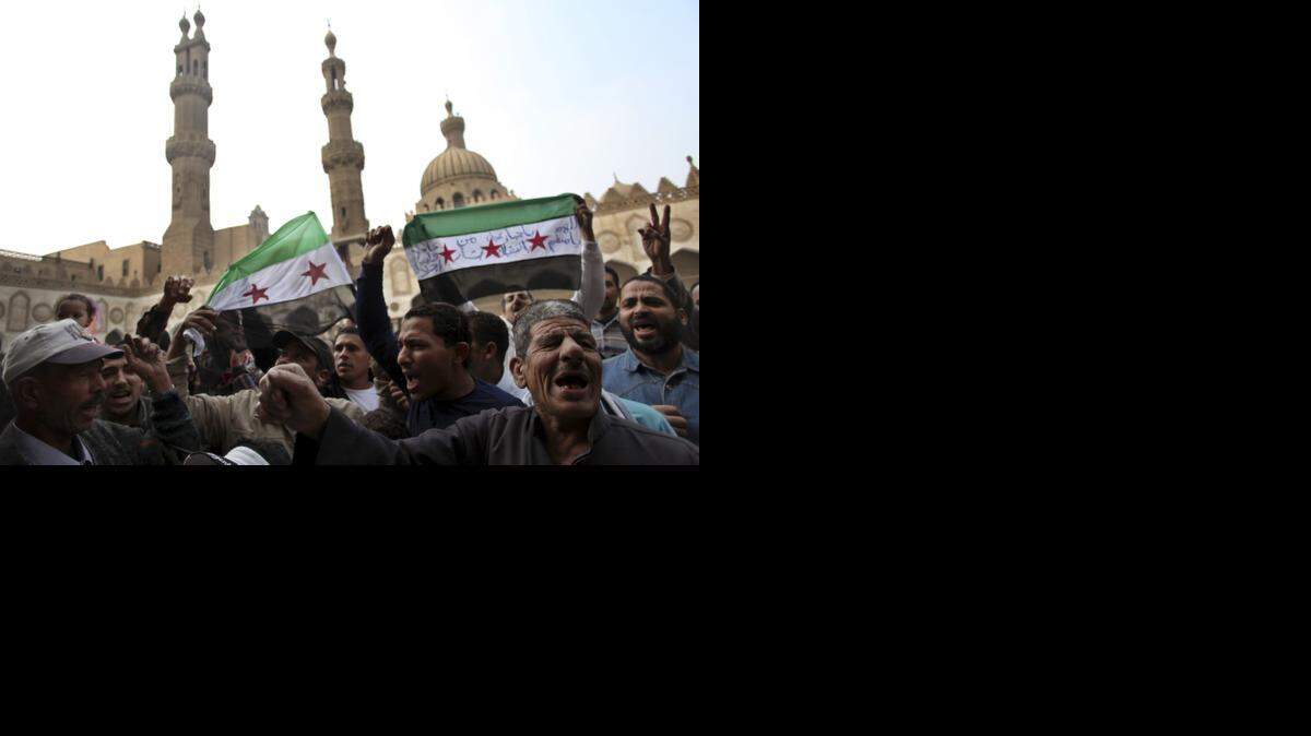 
Protesters rally at al Azhar mosque in Cairo on Dec. 28, 2012. In a world where the Obama administration, its Arab allies and counterterrorism officials everywhere are working to understand how Muslim youth become radicalized, it’s possible to look no further than al Azhar University, the most prestigious institute of Sunni Islam learning in the world. Al Azhar is more than just a local university. It sends imams to Islamic centers all over the world.
