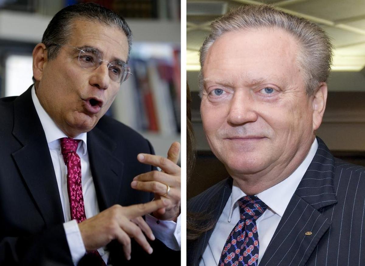 Partners of the now-defunct Panama law firm Mossack Fonseca, Ramon Fonseca (l) and Jurgen Mossack (r), in earlier days.