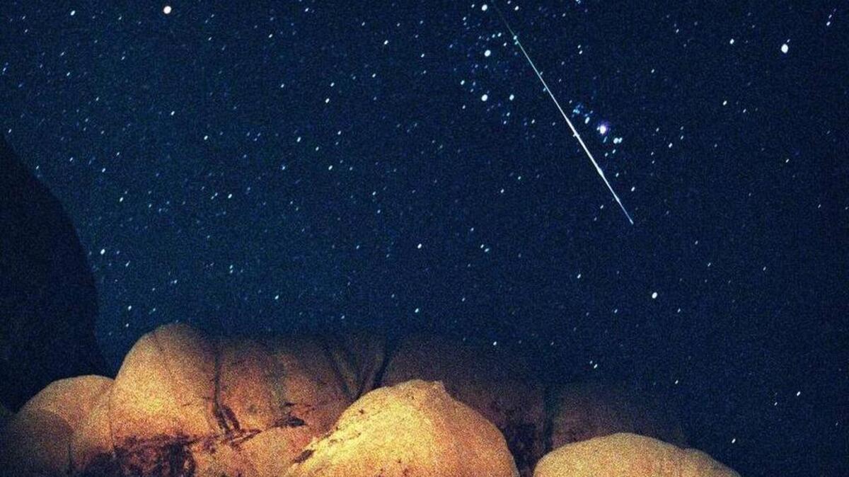 
During a previous Perseids meteor shower, this shooting star was seen in August 1997 in the dark skies over Joshua Tree National Park in California.
