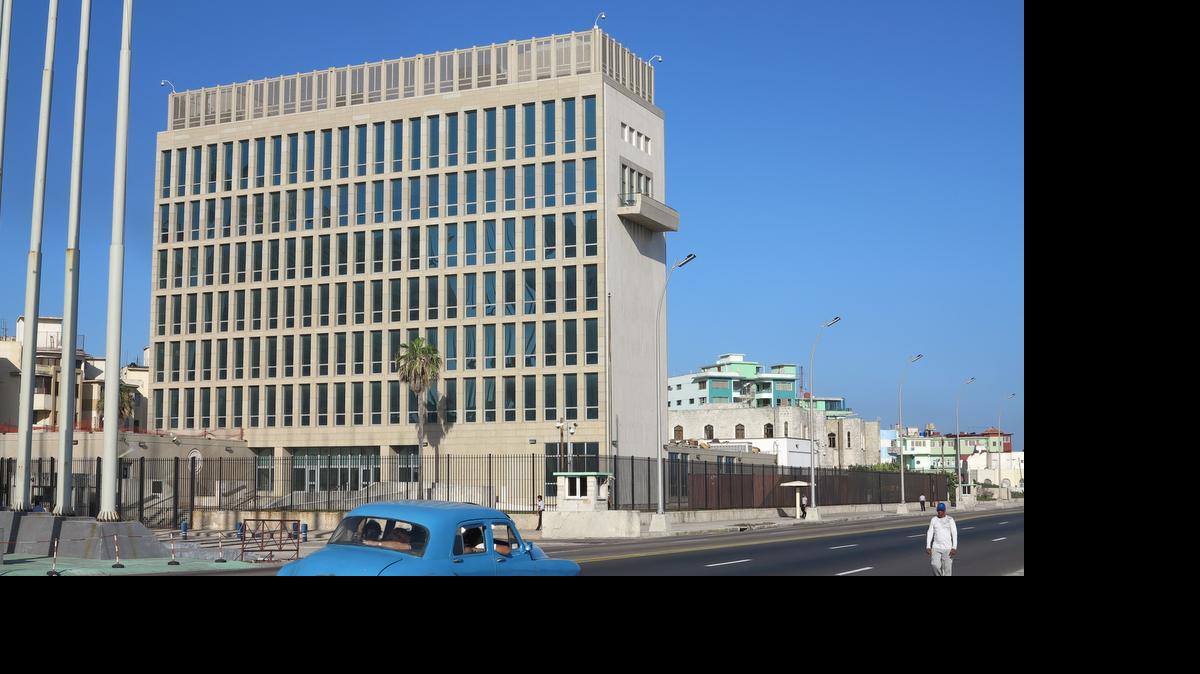 The oceanfront U.S. Interests Section in Havana, Cuba, is like a "ship at sea," exposed to salt air, high winds and tropical sun. It may soon revert to its former status as a U.S. Embassy, although it is in almost a constant state of disrepair. Photo taken May 18, 2015.