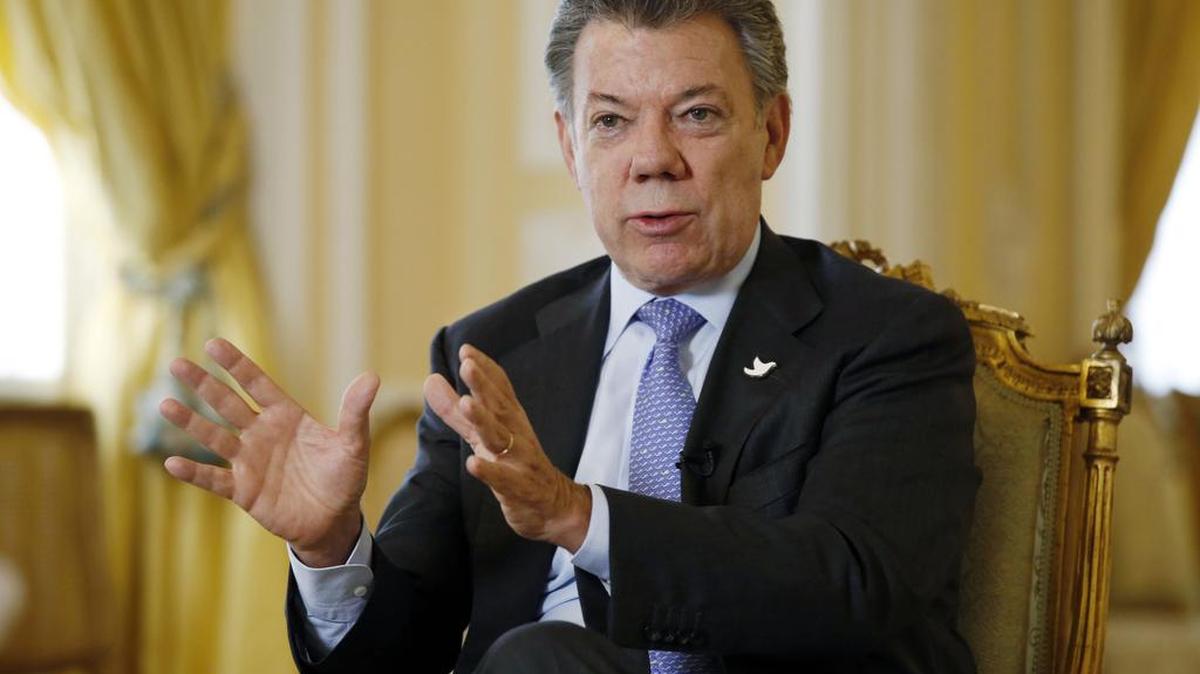 Colombia's President Juan Manuel Santos. In addition to seeking new money from the United States, he’s also hoping the U.S. will suspend arrest warrants for drug crimes against commanders of the Revolutionary Armed Forces of Colombia .