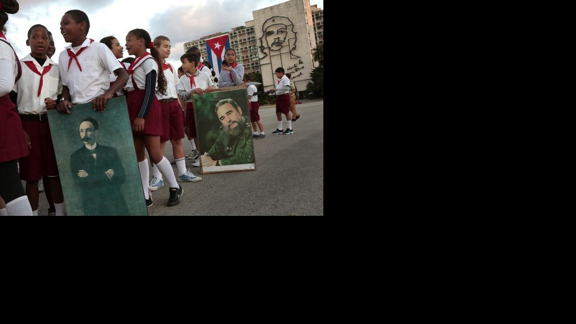 
On the anniversary of the birth of Cuban national hero Jose Marti, ceremonies are held throughout Havana on Jan. 28, 2015 in Cuba. Absent from public view is Miguel Diaz-Canel, likely successor to President Raul Castro. 

