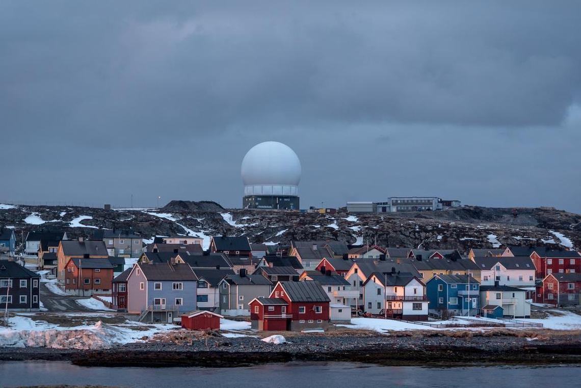 A radar station in Vardo, an island town in Norway’s remote northeast which lies near restricted Russian naval bases, May 13, 2017. The secretive American-Norwegian radar facility has provided a much-needed economic lifeline in Vardo, but also spawned fears over health hazards and fatalistic thoughts about the town’s fate should Russia and NATO ever enter into direct conflict.
