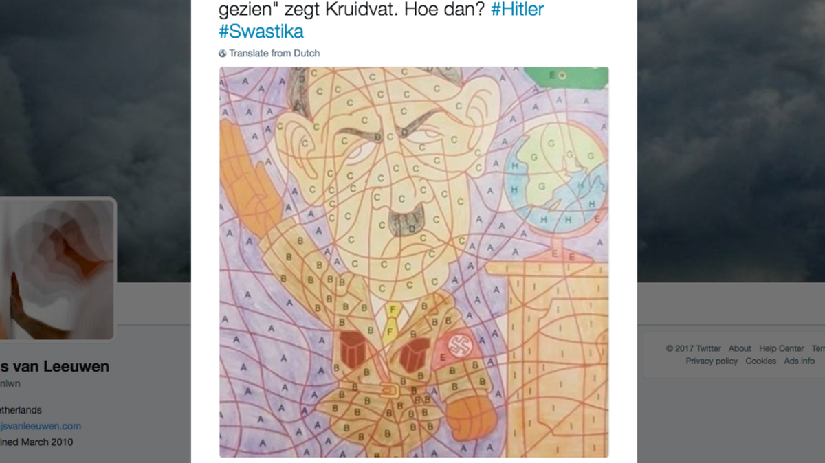 An image of Hitler appeared in a children’s coloring book.