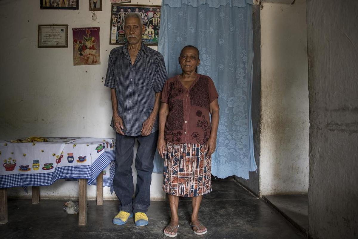 Esteban Lozaro and Catalina Garay in their home in La Unión, a small rural community in Yoro, Honduras, June 11, 2017. Residents here report an annual “rain fish,” when they say silver sardines supposedly fall from the sky after a heavy storm. It could be science, or a miracle.