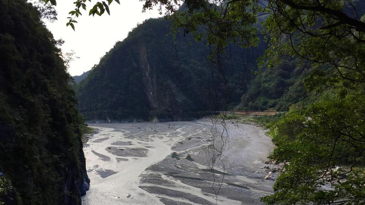 The river winds its way to the sea in Taroko Gorge National Park on the eastern side of Taiwan on Nov. 19, 2015. This national park receives millions of visitors each year but is easy to access. It is also easy to escape the crowds here with a little exertion -- hiking deep into the canyons.